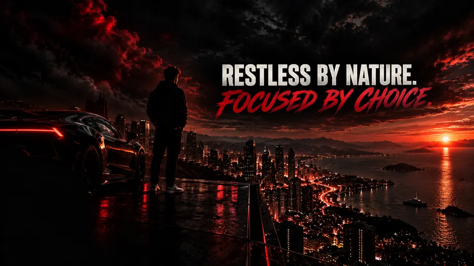 Bannière du serveur : Restless by nature. Focused by choice.
